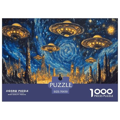 Fliegende Teller Puzzle 1000 Teile Schwer Puzzle Spielzeug Lernspiel Impossible Herausforderung Spielzeug Für Erwachsene Und Kinder in Bewährter 70x50cm/1000pcs von JLZBXCUER