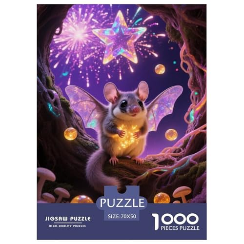 Fliegendes Eichhörnchen Puzzles 1000 Teile Schwer Puzzle Spielzeug Lernspiel Impossible Herausforderungsspielzeug Für Erwachsene Kinder 70x50cm/1000pcs von JLZBXCUER