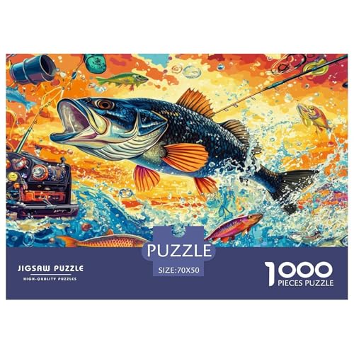 Forelle Puzzle 1000 Teile Schwer Puzzle Spielzeug Lernspiel Impossible Herausforderungsspielzeug Für Erwachsene Kinder 70x50cm/1000pcs von JLZBXCUER