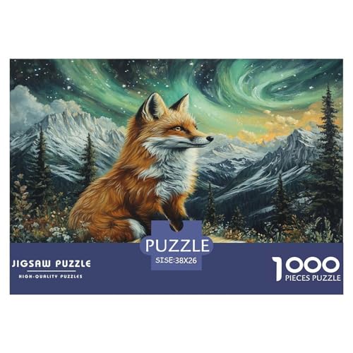 Fox Puzzle 1000 Teile Schwer Puzzle Spielzeug Lernspiel Impossible Herausforderungsspielzeug Für Erwachsene Kinder 38x26cm/1000pcs von JLZBXCUER
