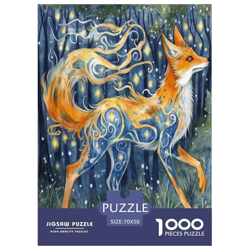 Fox Puzzle 1000 Teile Schwer Puzzle Spielzeug Lernspiel Impossible Herausforderungsspielzeug Für Erwachsene Und Kinder in Bewährter 70x50cm/1000pcs von JLZBXCUER