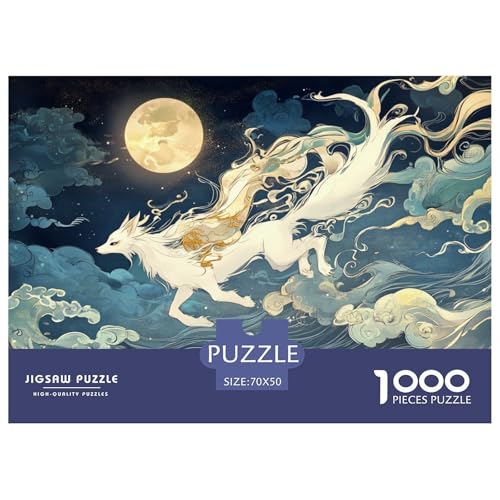Fox Puzzle 1000 Teile Schwer Puzzle Spielzeug Pädagogisches Spiel Impossible Herausforderung Spielzeug Für Erwachsene Und Kinder Ab 12 Jahren 70x50cm/1000pcs von JLZBXCUER