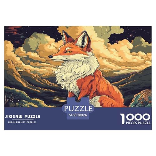Fox Puzzles 1000 Teile Schwer Puzzle Spielzeug Lernspiel Impossible Herausforderungsspielzeug Für Erwachsene Kinder 38x26cm/1000pcs von JLZBXCUER