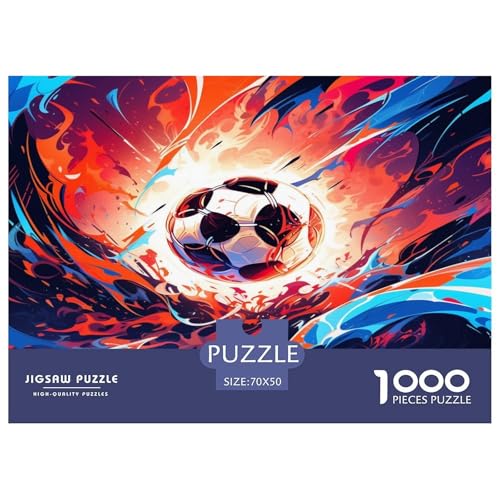 Fußball Puzzle 1000 Teile Schwer Puzzle Spielzeug Lernspiel Impossible Herausforderungsspielzeug Für Erwachsene Und Kinder Ab 12 Jahren 70x50cm/1000pcs von JLZBXCUER