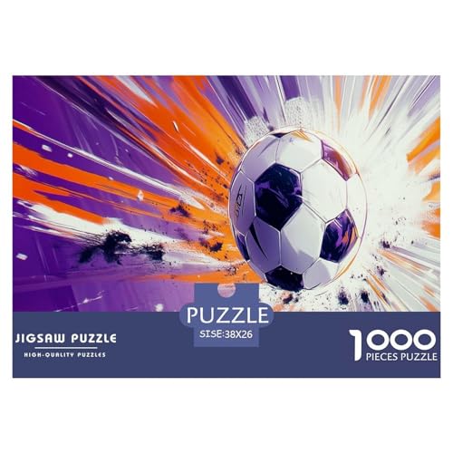 Fußball Puzzle 1000-teilige Schwer Puzzle Spielzeug Lernspiel Impossible Herausforderungsspielzeug Für Erwachsene Und Kinder Ab 14 Jahren 38x26cm/1000pcs von JLZBXCUER
