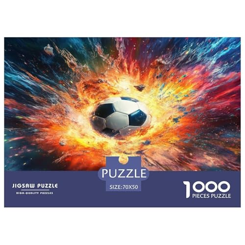 Fußball Puzzles 1000 Teile Schwer Puzzle Spielzeug Lernspiel Impossible Herausforderung Spielzeug Für Erwachsene Kinder 70x50cm/1000pcs von JLZBXCUER