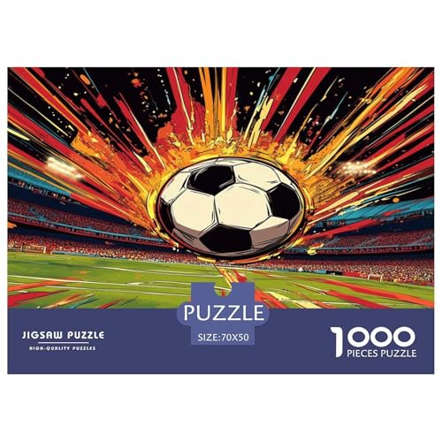 Fußball Puzzles 1000 Teile Schwer Puzzle Spielzeug Lernspiel Impossible Herausforderungsspielzeug Für Erwachsene Kinder 70x50cm/1000pcs von JLZBXCUER