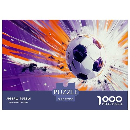 Fußball Puzzles 1000-teilige Schwer Puzzle Spielzeug Lernspiel Impossible Herausforderungsspielzeug Für Erwachsene Kinder 70x50cm/1000pcs von JLZBXCUER