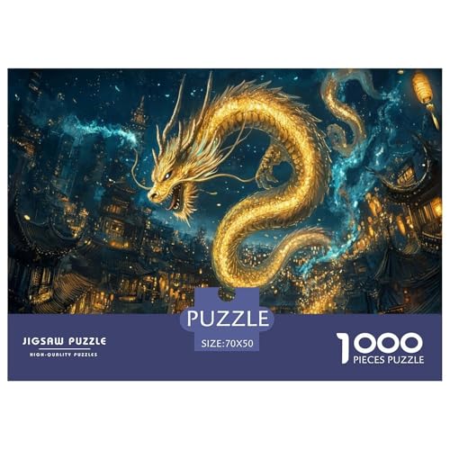Goldener Drache Puzzle 1000-teilige Schwer Puzzle Spielzeug Pädagogisches Spiel Impossible Herausforderungsspielzeug Für Erwachsene Kinder 70x50cm/1000pcs Goldener Drache Puzzle 1000-teilige Schwer Puzzle Spielzeug Pädagogisches Spiel Impossible Herausforderungsspielzeug Für Erwachsene Kinder 70x50cm/1000pcs von JLZBXCUER