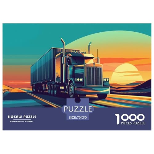 Großer LKW Puzzle 1000 Teile Schwer Puzzle Spielzeug Lernspiel Impossible Herausforderung Spielzeug Für Erwachsene Und Kinder Ab 14 Jahren 70x50cm/1000pcs von JLZBXCUER