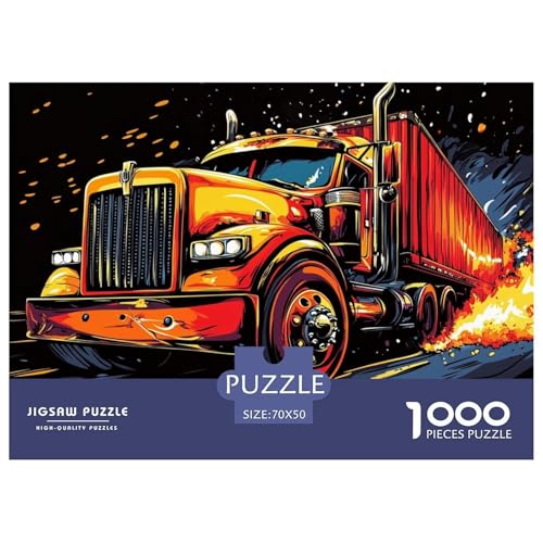 Großer LKW Puzzle 1000 Teile Schwer Puzzle Spielzeug Pädagogisches Spiel Impossible Herausforderungsspielzeug Für Erwachsene Und Kinder in Bewährter 70x50cm/1000pcs von JLZBXCUER