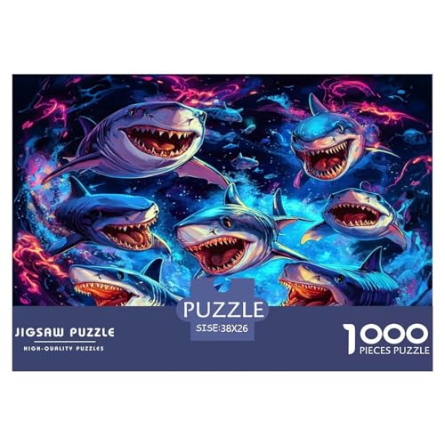 Hai Puzzle 1000 Teile Schwer Puzzle Spielzeug Pädagogisches Spiel Impossible Herausforderungsspielzeug Für Erwachsene Kinder 38x26cm/1000pcs Hai Puzzle 1000 Teile Schwer Puzzle Spielzeug Pädagogisches Spiel Impossible Herausforderungsspielzeug Für Erwachsene Kinder 38x26cm/1000pcs von JLZBXCUER