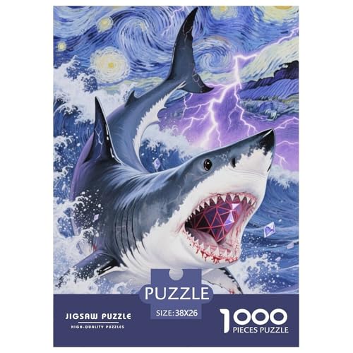 Hai Puzzle 1000-teilige Schwer Puzzle Spielzeug Lernspiel Impossible Herausforderungsspielzeug Für Erwachsene Und Kinder in Bewährter 38x26cm/1000pcs Hai Puzzle 1000-teilige Schwer Puzzle Spielzeug Lernspiel Impossible Herausforderungsspielzeug Für Erwachsene Und Kinder in Bewährter 38x26cm/1000pcs von JLZBXCUER