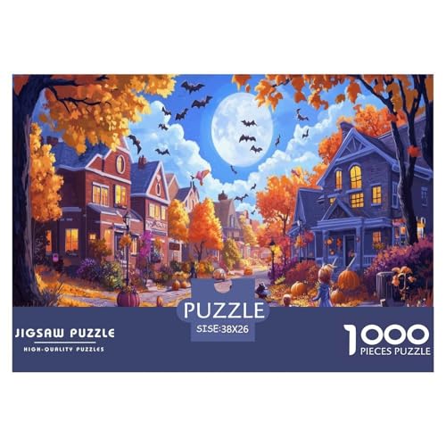 Halloween Dorf Puzzles 1000 Teile Schwer Puzzle Spielzeug Lernspiel Impossible Herausforderung Spielzeug Für Erwachsene Und Kinder Ab 14 Jahren 38x26cm/1000pcs Halloween Dorf Puzzles 1000 Teile Schwer Puzzle Spielzeug Lernspiel Impossible Herausforderung Spielzeug Für Erwachsene Und Kinder Ab 14 Jahren 38x26cm/1000pcs von JLZBXCUER