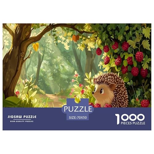 Hedgehog Puzzle 1000 Teile Schwer Puzzle Spielzeug Lernspiel Impossible Herausforderungsspielzeug Für Erwachsene Kinder 70x50cm/1000pcs von JLZBXCUER