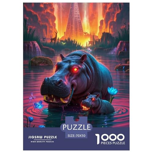 Hippopotamus Puzzle 1000 Teile Schwer Puzzle Spielzeug Lernspiel Impossible Herausforderungsspielzeug Für Erwachsene Und Kinder Ab 12 Jahren 70x50cm/1000pcs Hippopotamus Puzzle 1000 Teile Schwer Puzzle Spielzeug Lernspiel Impossible Herausforderungsspielzeug Für Erwachsene Und Kinder Ab 12 Jahren 70x50cm/1000pcs von JLZBXCUER