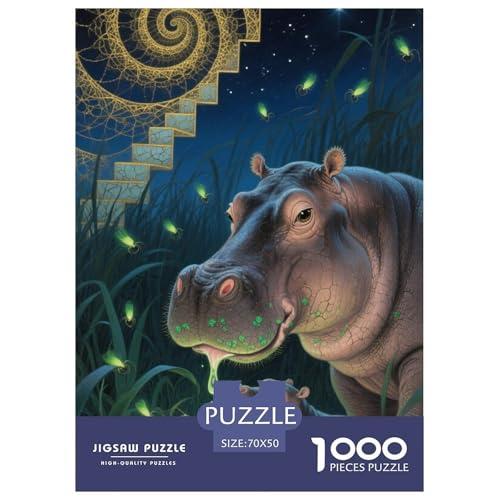 Hippopotamus Puzzle 1000 Teile Schwer Puzzle Spielzeug Pädagogisches Spiel Impossible Herausforderungsspielzeug Für Erwachsene Kinder 70x50cm/1000pcs Hippopotamus Puzzle 1000 Teile Schwer Puzzle Spielzeug Pädagogisches Spiel Impossible Herausforderungsspielzeug Für Erwachsene Kinder 70x50cm/1000pcs von JLZBXCUER