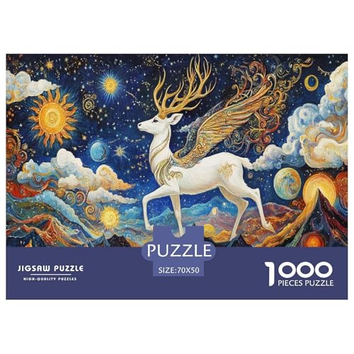 Hirsch God Puzzles 1000 Teile Schwer Puzzle Spielzeug Pädagogisches Spiel Impossible Herausforderungsspielzeug Für Erwachsene Und Kinder Ab 14 Jahren 70x50cm/1000pcs Hirsch God Puzzles 1000 Teile Schwer Puzzle Spielzeug Pädagogisches Spiel Impossible Herausforderungsspielzeug Für Erwachsene Und Kinder Ab 14 Jahren 70x50cm/1000pcs von JLZBXCUER