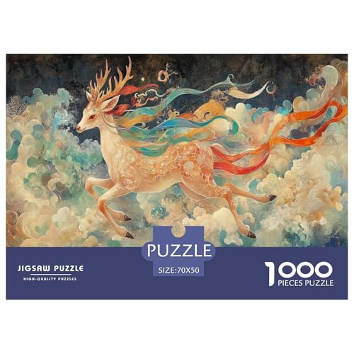 Hirsch Gott Puzzles 1000 Teile Schwer Puzzle Spielzeug Pädagogisches Spiel Impossible Herausforderung Spielzeug Für Erwachsene Und Kinder Ab 12 Jahren 70x50cm/1000pcs Hirsch Gott Puzzles 1000 Teile Schwer Puzzle Spielzeug Pädagogisches Spiel Impossible Herausforderung Spielzeug Für Erwachsene Und Kinder Ab 12 Jahren 70x50cm/1000pcs von JLZBXCUER