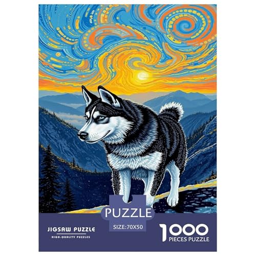 Husky Puzzle 1000-teilige Schwer Puzzle Spielzeug Pädagogisches Spiel Impossible Haustier Hund Herausforderungsspielzeug Für Erwachsene Und Kinder Ab 14 Jahren 70x50cm/1000pcs Husky Puzzle 1000-teilige Schwer Puzzle Spielzeug Pädagogisches Spiel Impossible Haustier Hund Herausforderungsspielzeug Für Erwachsene Und Kinder Ab 14 Jahren 70x50cm/1000pcs von JLZBXCUER