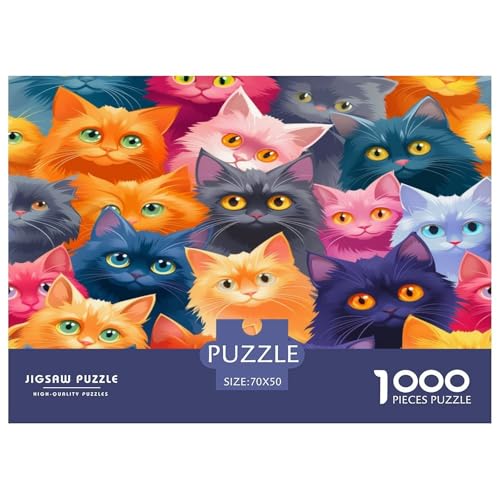 Katze Puzzle 1000-teilige Schwer Puzzle Spielzeug Lernspiel Impossible Herausforderung Spielzeug Für Erwachsene Kinder 70x50cm/1000pcs Katze Puzzle 1000-teilige Schwer Puzzle Spielzeug Lernspiel Impossible Herausforderung Spielzeug Für Erwachsene Kinder 70x50cm/1000pcs von JLZBXCUER