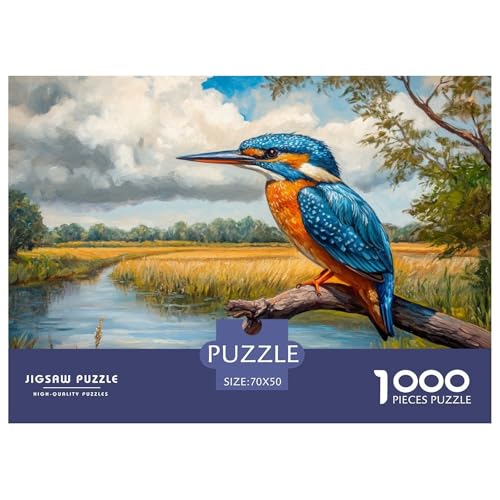 Königfischer Puzzle 1000 Teile Schwer Puzzle Spielzeug Pädagogisches Spiel Impossible Herausforderung Spielzeug Für Erwachsene Kinder 70x50cm/1000pcs von JLZBXCUER