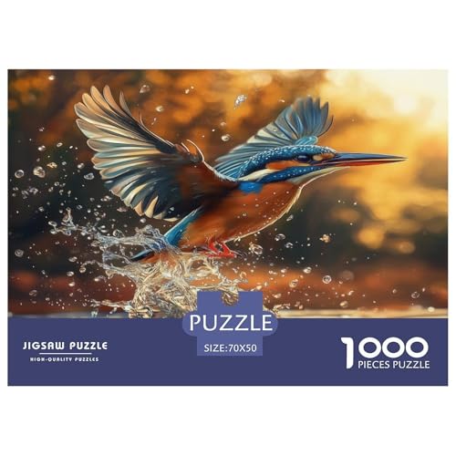Königfischer Puzzles 1000 Teile Schwer Puzzle Spielzeug Lernspiel Impossible Herausforderungsspielzeug Für Erwachsene Und Kinder Ab 12 Jahren 70x50cm/1000pcs von JLZBXCUER
