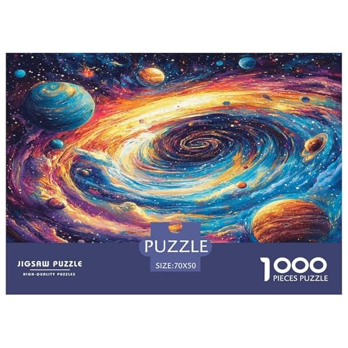 Kosmischer Sternenhimmel Puzzle 1000-teilige Schwer Puzzle Spielzeug Lernspiel Impossible Herausforderungsspielzeug Für Erwachsene Kinder 70x50cm/1000pcs von JLZBXCUER