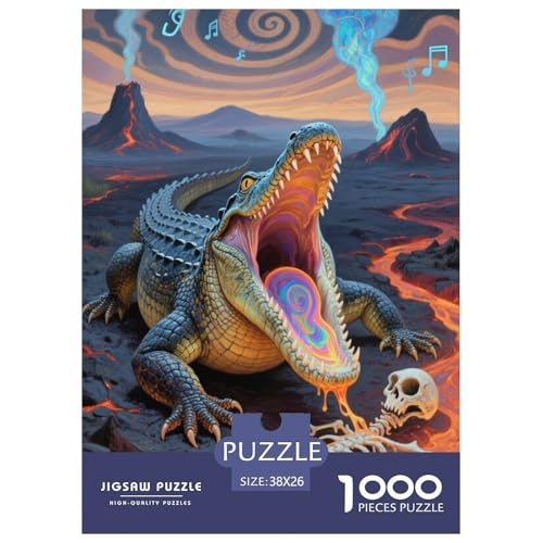 Krokodil Puzzles 1000 Teile Schwer Puzzle Spielzeug Lernspiel Impossible Herausforderungsspielzeug Für Erwachsene Und Kinder Ab 12 Jahren 38x26cm/1000pcs Krokodil Puzzles 1000 Teile Schwer Puzzle Spielzeug Lernspiel Impossible Herausforderungsspielzeug Für Erwachsene Und Kinder Ab 12 Jahren 38x26cm/1000pcs von JLZBXCUER