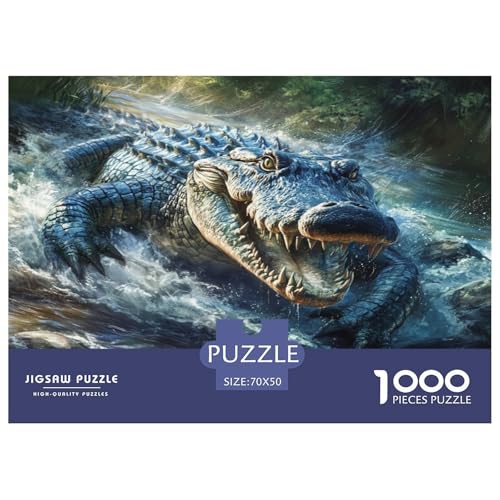 Krokodil Puzzles 1000 Teile Schwer Puzzle Spielzeug Lernspiel Impossible Herausforderungsspielzeug Für Erwachsene Und Kinder Ab 12 Jahren 70x50cm/1000pcs Krokodil Puzzles 1000 Teile Schwer Puzzle Spielzeug Lernspiel Impossible Herausforderungsspielzeug Für Erwachsene Und Kinder Ab 12 Jahren 70x50cm/1000pcs von JLZBXCUER