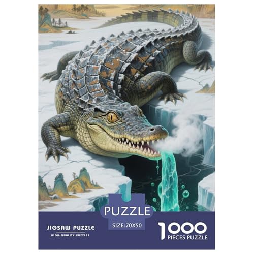 Krokodil Puzzles 1000 Teile Schwer Puzzle Spielzeug Lernspiel Impossible Herausforderungsspielzeug Für Erwachsene Und Kinder Ab 14 Jahren 70x50cm/1000pcs Krokodil Puzzles 1000 Teile Schwer Puzzle Spielzeug Lernspiel Impossible Herausforderungsspielzeug Für Erwachsene Und Kinder Ab 14 Jahren 70x50cm/1000pcs von JLZBXCUER