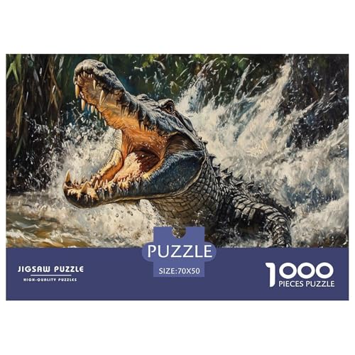 Krokodil Puzzles 1000 Teile Schwer Puzzle Spielzeug Pädagogisches Spiel Impossible Herausforderung Spielzeug Für Erwachsene Kinder 70x50cm/1000pcs Krokodil Puzzles 1000 Teile Schwer Puzzle Spielzeug Pädagogisches Spiel Impossible Herausforderung Spielzeug Für Erwachsene Kinder 70x50cm/1000pcs von JLZBXCUER