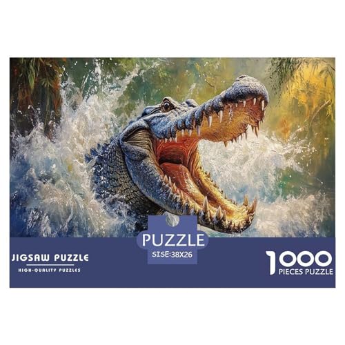 Krokodil Puzzles 1000 Teile Schwer Puzzle Spielzeug Pädagogisches Spiel Impossible Herausforderung Spielzeug Für Erwachsene Und Kinder Ab 12 Jahren 38x26cm/1000pcs Krokodil Puzzles 1000 Teile Schwer Puzzle Spielzeug Pädagogisches Spiel Impossible Herausforderung Spielzeug Für Erwachsene Und Kinder Ab 12 Jahren 38x26cm/1000pcs von JLZBXCUER