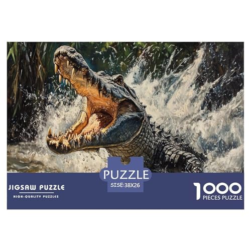Krokodil Puzzles 1000 Teile Schwer Puzzle Spielzeug Pädagogisches Spiel Impossible Herausforderungsspielzeug Für Erwachsene Kinder 38x26cm/1000pcs Krokodil Puzzles 1000 Teile Schwer Puzzle Spielzeug Pädagogisches Spiel Impossible Herausforderungsspielzeug Für Erwachsene Kinder 38x26cm/1000pcs von JLZBXCUER
