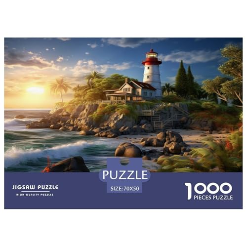 Küstenleuchttürme Puzzles 1000 Teile Schwer Puzzle Spielzeug Lernspiel Impossible Herausforderungsspielzeug Für Erwachsene Und Kinder in Bewährter 70x50cm/1000pcs von JLZBXCUER