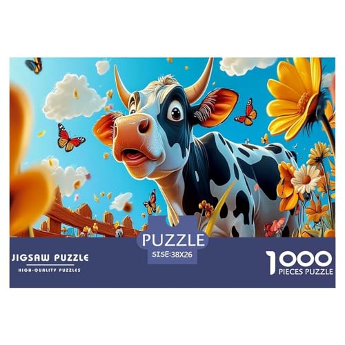 Kuh Puzzle 1000-teilige Schwer Puzzle Spielzeug Pädagogisches Spiel Impossible Herausforderung Spielzeug Für Erwachsene Kinder 38x26cm/1000pcs Kuh Puzzle 1000-teilige Schwer Puzzle Spielzeug Pädagogisches Spiel Impossible Herausforderung Spielzeug Für Erwachsene Kinder 38x26cm/1000pcs von JLZBXCUER