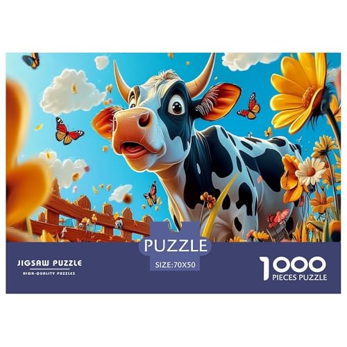 Kuh Puzzle 1000-teilige Schwer Puzzle Spielzeug Pädagogisches Spiel Impossible Herausforderungsspielzeug Für Erwachsene Kinder 70x50cm/1000pcs Kuh Puzzle 1000-teilige Schwer Puzzle Spielzeug Pädagogisches Spiel Impossible Herausforderungsspielzeug Für Erwachsene Kinder 70x50cm/1000pcs von JLZBXCUER