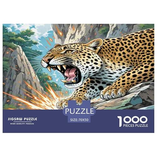 Leopard Puzzles 1000 Teile Schwer Puzzle Spielzeug Lernspiel Impossible Herausforderung Spielzeug Für Erwachsene Kinder 70x50cm/1000pcs Leopard Puzzles 1000 Teile Schwer Puzzle Spielzeug Lernspiel Impossible Herausforderung Spielzeug Für Erwachsene Kinder 70x50cm/1000pcs von JLZBXCUER