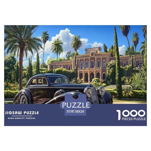 Limousine im Alten Stil Puzzle 1000-teilige Schwer Puzzle Spielzeug Lernspiel Impossible Herausforderungsspielzeug Für Erwachsene Und Kinder Ab 12 Jahren 38x26cm/1000pcs von JLZBXCUER