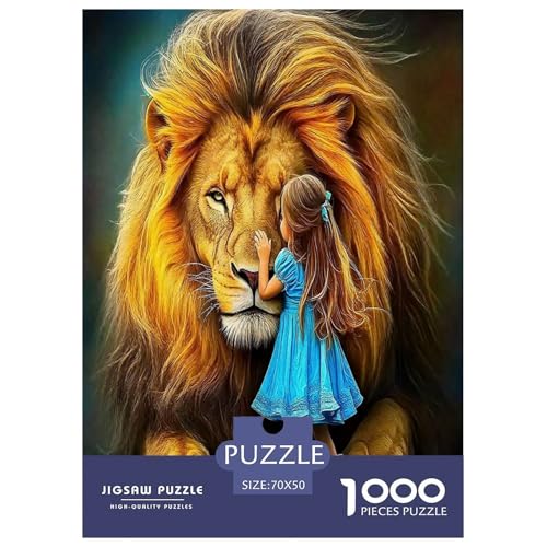 Löwen Puzzle 1000 Teile Schwer Puzzle Spielzeug Pädagogisches Spiel Impossible Herausforderungsspielzeug Für Erwachsene Kinder 70x50cm/1000pcs von JLZBXCUER