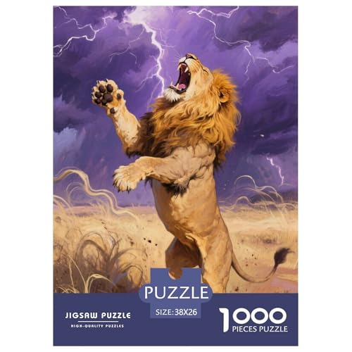 Löwen Puzzle 1000-teilige Schwer Puzzle Spielzeug Lernspiel Impossible Herausforderungsspielzeug Für Erwachsene Und Kinder Ab 14 Jahren 38x26cm/1000pcs Löwen Puzzle 1000-teilige Schwer Puzzle Spielzeug Lernspiel Impossible Herausforderungsspielzeug Für Erwachsene Und Kinder Ab 14 Jahren 38x26cm/1000pcs von JLZBXCUER