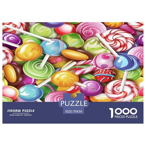 Lollipop Puzzle 1000-teilige Schwer Puzzle Spielzeug Lernspiel Impossible Herausforderung Spielzeug Für Erwachsene Kinder 70x50cm/1000pcs von JLZBXCUER