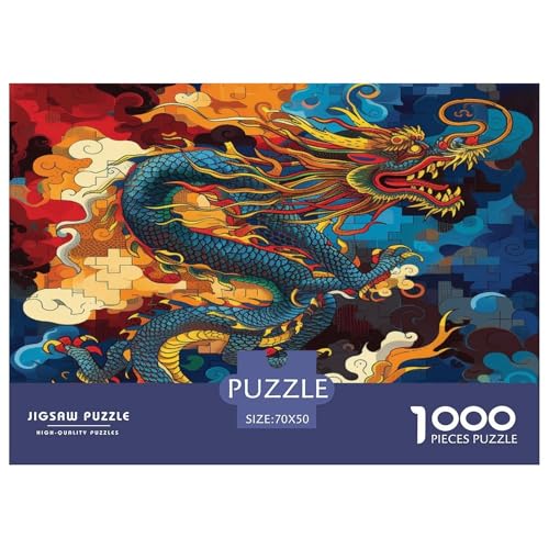Loong Puzzles 1000 Teile Schwer Puzzle Spielzeug Lernspiel Impossible Herausforderungsspielzeug Für Erwachsene Kinder 70x50cm/1000pcs von JLZBXCUER
