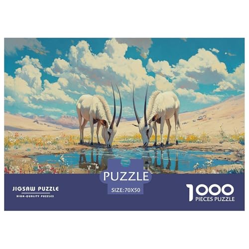 Mongolische Gazelle Puzzle 1000-teilige Schwer Puzzle Spielzeug Lernspiel Impossible Oase Herausforderung Spielzeug Für Erwachsene Und Kinder in Bewährter 70x50cm/1000pcs Mongolische Gazelle Puzzle 1000-teilige Schwer Puzzle Spielzeug Lernspiel Impossible Oase Herausforderung Spielzeug Für Erwachsene Und Kinder in Bewährter 70x50cm/1000pcs von JLZBXCUER