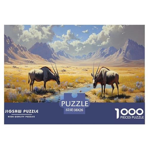 Mongolische Gazelle Puzzles 1000-teilige Schwer Puzzle Spielzeug Lernspiel Impossible Herbst Plateau Herausforderungsspielzeug Für Erwachsene Und Kinder in Bewährter 38x26cm/1000pcs Mongolische Gazelle Puzzles 1000-teilige Schwer Puzzle Spielzeug Lernspiel Impossible Herbst Plateau Herausforderungsspielzeug Für Erwachsene Und Kinder in Bewährter 38x26cm/1000pcs von JLZBXCUER