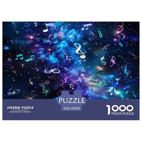 Musiknotation Puzzle 1000-teilige Schwer Puzzle Spielzeug Lernspiel Impossible Herausforderung Spielzeug Für Erwachsene Kinder 70x50cm/1000pcs von JLZBXCUER