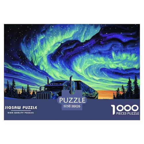 Nordlichter Puzzle 1000 Teile Schwer Puzzle Spielzeug Pädagogisches Spiel Impossible Herausforderungsspielzeug Für Erwachsene Kinder 38x26cm/1000pcs von JLZBXCUER