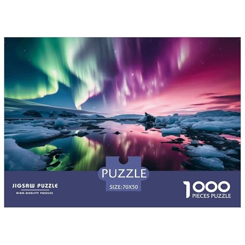 Nordlichter Puzzles 1000 Teile Schwer Puzzle Spielzeug Pädagogisches Spiel Impossible Herausforderungsspielzeug Für Erwachsene Und Kinder in Bewährter 70x50cm/1000pcs von JLZBXCUER