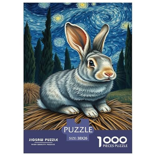 Ölmalerei Kaninchen Puzzle 1000 Teile Schwer Puzzle Spielzeug Pädagogisches Spiel Impossible Herausforderung Spielzeug Für Erwachsene Und Kinder Ab 12 Jahren 38x26cm/1000pcs Ölmalerei Kaninchen Puzzle 1000 Teile Schwer Puzzle Spielzeug Pädagogisches Spiel Impossible Herausforderung Spielzeug Für Erwachsene Und Kinder Ab 12 Jahren 38x26cm/1000pcs von JLZBXCUER