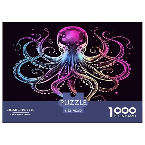 Octopus Puzzle 1000 Teile Schwer Puzzle Spielzeug Lernspiel Impossible Herausforderungsspielzeug Für Erwachsene Kinder 70x50cm/1000pcs von JLZBXCUER